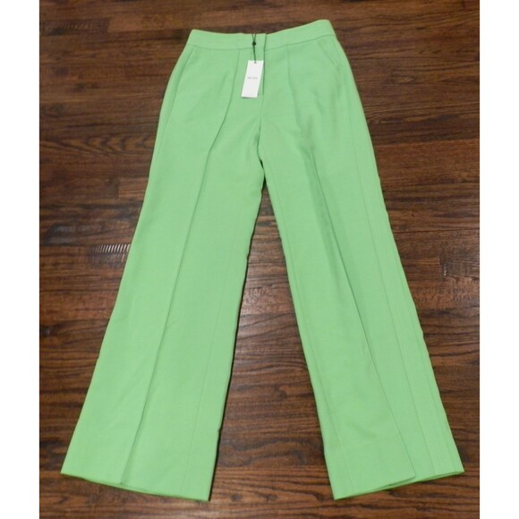 ME+EM Pop Color Kick Flare Bright Fern Green Wide-Leg Pants Size 4 NWT - Picture 1 of 3